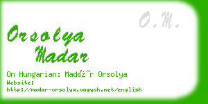 orsolya madar business card